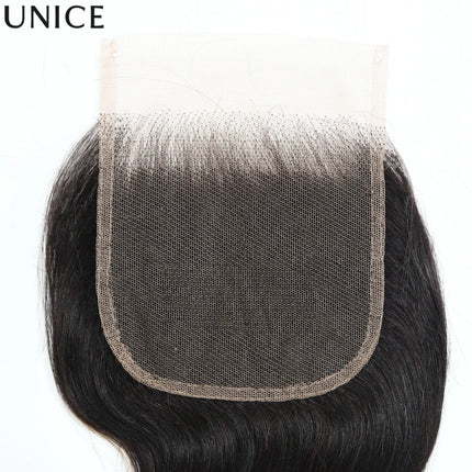 UNice Chestnut Brown Ombre Body Wave 4x4 Lace Closure 1PC 100% Human Hair Closure Only Free Part Lace Closure 14-20 Inch