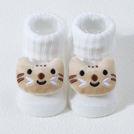 Cute Cartoon Bear Lion Panda Baby Socks For Boys Girls Spring Autumn Soft Cotton Solid Newborn Infant Tube Sock Kids Socken
