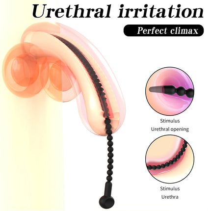 Graduated Urethral Dilator Set – 7 Sizes Soft Silicone Penis Sounding Rod for Men, Reusable Sound Trainer Adult Sex Toy