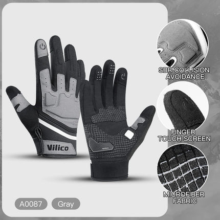 Tactical Gear Touch Screen Cycling Gloves Thermal Warm Windproof Full Finger Waterproof Bicycle Road Bike Gloves For Men Women