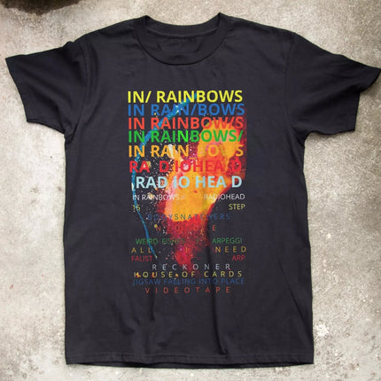 Radiohead In Rainbows Album Black Unisex T-Shirt Summer Casual Women's Print Harajuku Oversized T-Shirt y2k tops