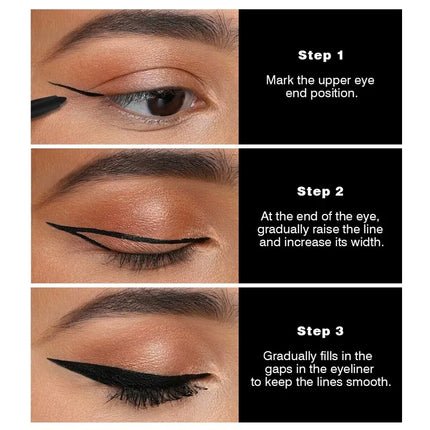 1 Set 3 Pcs Natural Black Gel Eyeliner Pencils, Long-lasting Waterproof Smooth Easy To Slide, Eye Liner, for All Eye Shapes