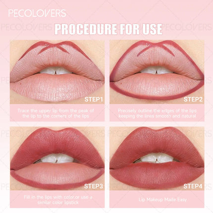 1PC Long-Lasting Matte Lip Liner Pencil - Wax Formula, Easy-Apply Lip Pencil for Precise Liner & Full Lips, Durable Makeup
