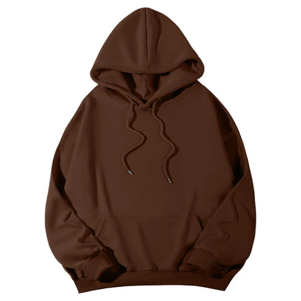 2026 New spring women Fleece Hoodie Solid Color Hooded Korean Fashion Women's Hooded Sports Sweater Casual Loose Pullover Hoodie