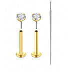 Yellow Gold / Plug & Tunnel Jewelry / 1.2x10x3mm|Body|Straight Barbell
