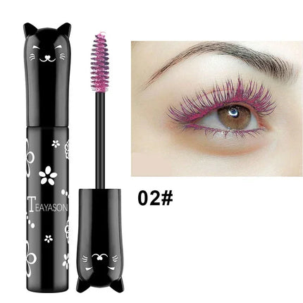5 Colors Mascara Eyelashes Curling Extension Pink Purple Blue White Mascara Non-smudge Waterproof Fast Dry Long-lasting Makeup