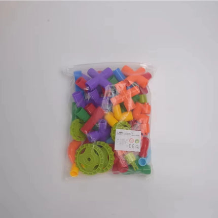 Building By Splicing Water Pipes With Building Blocks DIY Toys
