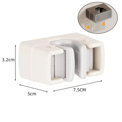 4pcMulti-Purpose Hooks Adhesive Wall Hanging Mop Rack Broom Hanger Hook Kitchen Bathroom Organization Home Organizer Accessories