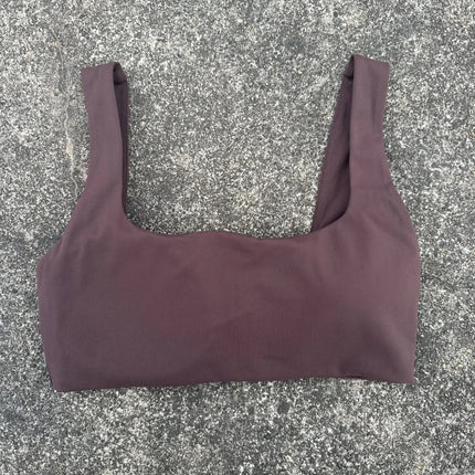 Solid Color Square collar Gym Yoga Underwear Women Hollow back shoulder straps Fitness sport Bra Top Comprehensive Training pad