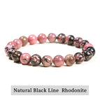 Black Line Rhodonite / 6mm