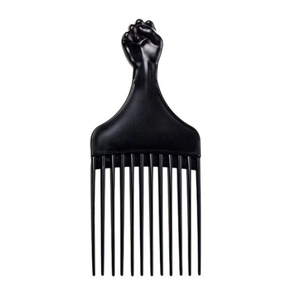 1PCS Black Insert Afro Hair Comb Plastic Wide Teeth Pick Hair Fork Comb Salon Professional African Styling Hairdressing Tool Men