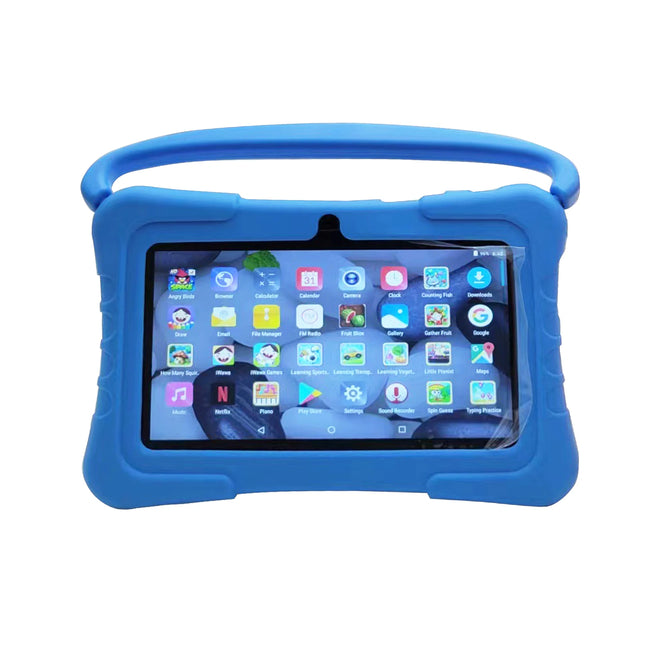 Kids Android 12 Tablet 7inch HD 1024x600 Screen Android Quad Core 1GB 32G WIFI 3000mAh Learning Children Tablet Drop-proof Case