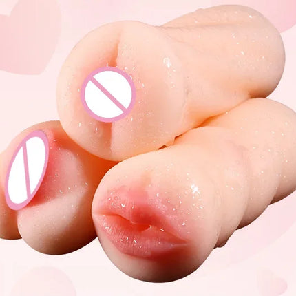 Realistic Deep Throat Vagina Artificial Real Pocket Pussy Oral Male Masturbator Blowjob Cup Erotic Sex Toys For Men Adult Games