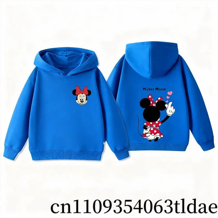 Cute Mickey and Minnie Hoodies for Kids, Boys and Girls, Autumn and Winter Warm Children's Hooded Sweatshirt
