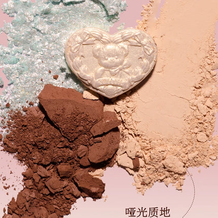 Flower Knows The Sweetie Bear Collection Eyeshadow Palette 6 Colors Glitter Matte Natural Bronzer Multi Use Kawaii Makeup
