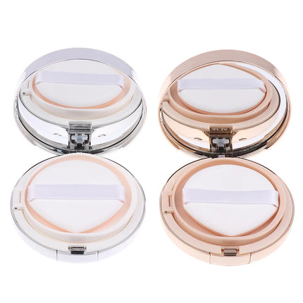 【Empty Air Cushion Puff Box With Mirror Sponge Portable Foundation DIY Box BB Cream Cosmetic Case Container Beauty Makeup Tools】