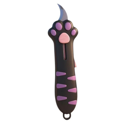 Cute Plastic Cat Paw Box Cutter Cartoon School Office Supplies Cat Box Paper Cutter Retractable Box Opener School Supplies