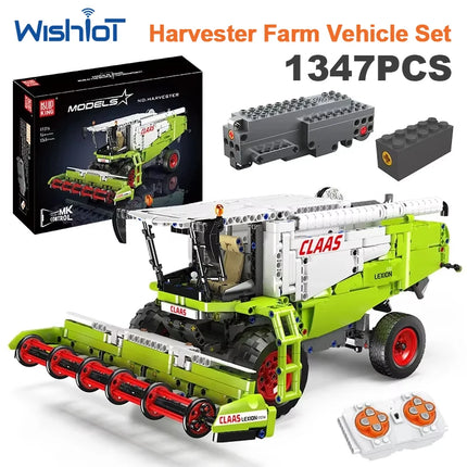 17014 Harvester 1347pcs Small Particle Assembly Model Kit Building Block set APP Version DIY Toys for Christmas Gifts