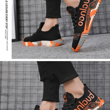 Runing Sport Fashion High Top Sneakers Zapatillas De Deporte 2024 Men Casual Mesh Shoes Light Soft Breathable Vulcanize Shoes