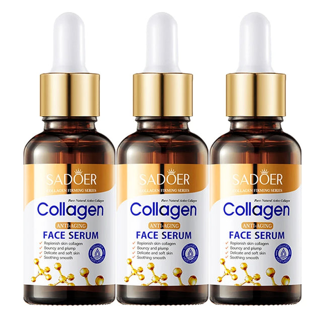 1/2/3pcs SADOER Collagen Face Serum skincare Facial Essence Liquid Anti-aging Moisturizing Nourishing Facial Serum Skin Care