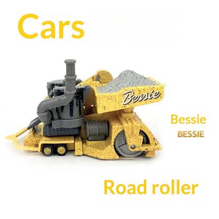 Cars 1:55 Scale Diecast Metal Toy Car - Bessie the Road Roller, Alloy Model Vehicle for Kids & Collectors Gift