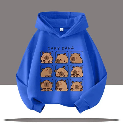 New autumn and winter warm children's hoodie pullover for boys and girls, casual cute cartoon children's hoodie