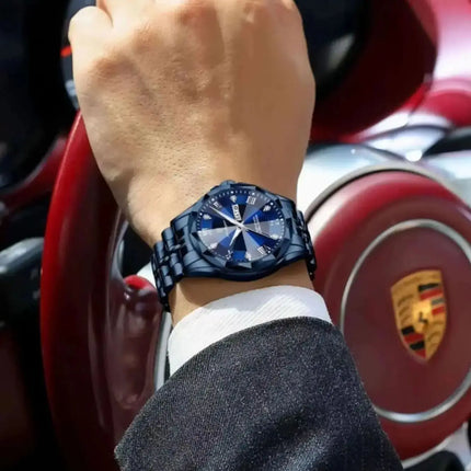 POEDAGAR Fashion Luxury Men Watch Top Original Waterproof Luminous Date Week Man Wristwatch Stainless Steel Quartz Men's Watches
