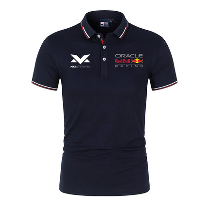 Red Bull 1 Driver Logo Racing Team Men Polo Shirt Summer Short Sleeve Male Polos T-shirt 2025 New Casual Men's Clothes Tops