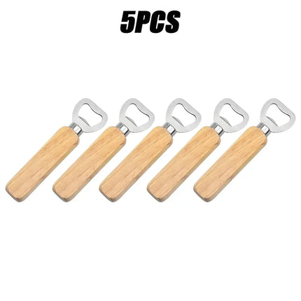 Wine Soda Glass Cap Opener Wooden Bottle Beer Can Opener Household Kitchen Bar Tools Home Handle Handheld Gadgets