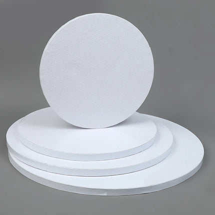 8/10/12/14inch Silvery Coated Round Cake Board Diameter Available Circle Cardboard Base Dessert Tray Mousse Cake Decor Supplies