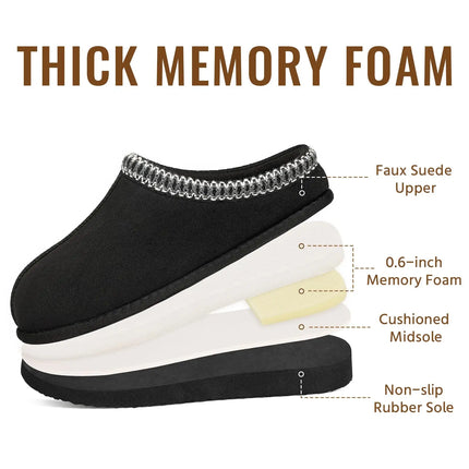 Pallene Winter Fluffy Slippers For Women Men Memory Foam Anti-slip Indoor Slides Cotton Slides Furry Warm Comfy House Slippers