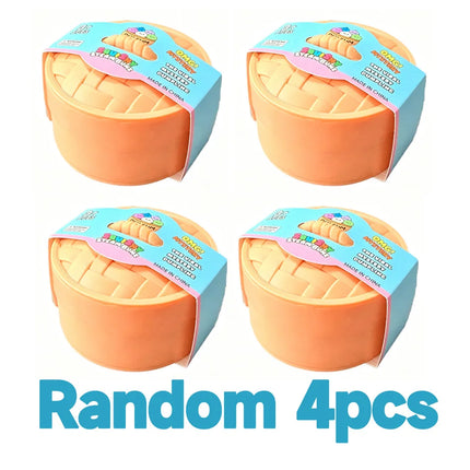 Viral Hidden Design 1-4Pcs Glitter Bead Dumpling Squishy, Blind Box with Box, Realistic Bun & Dumpling Squeeze Toy, Stress Relie