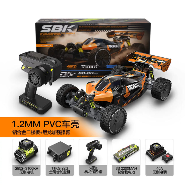 Rlaarlo SBK10 Storm Raider 1/10 Scale Brushless RC Off Road Racing Buggy 4WD 60-80 Km/H 2.4GHz Radio System 7075 Alloy RTR