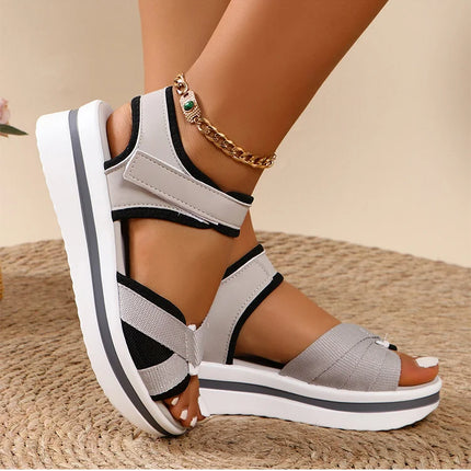 Heels Women's Sandals 2026 Wedge Heel Shoes For Woman Sandals Platform Shoes Summer Women Sandals Heeled Elegant Sandalias Mujer