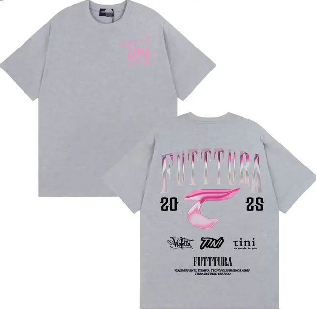 Singer TINI STOESSEL Futtura Album 2025 Tour T-shirt Men Women Fashion Aesthetic Retro Tee Shirt Cotton Casual Oversized T Shirt