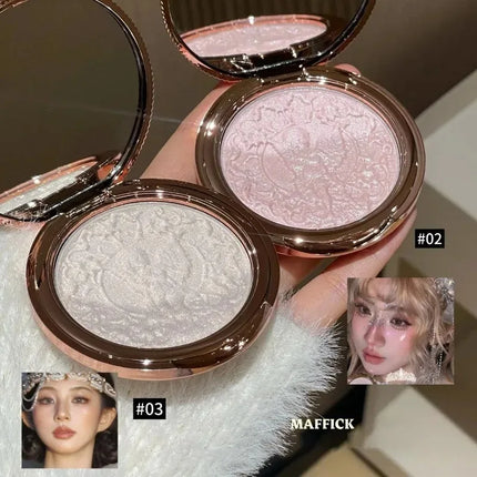 Diamond High gloss Highlighter Palette powder Natural Long-lasting Brighten Contour Radiant Skin Multi-Use Face Eye Cheek Makeup