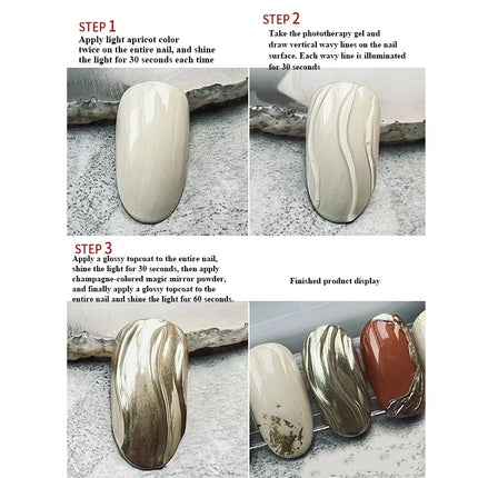 5ml 3D Clear Nail Gel and  Nail Art Mirror Powder Create metallic three-dimensional nail art 3D Painting Gel