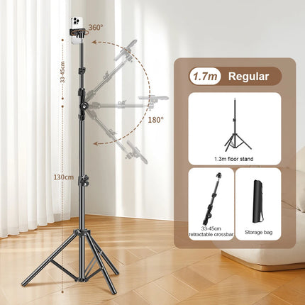 Phone Tripod Adjustable Horizontal Overhead Tripod for Filming Video Recording Live Stream
