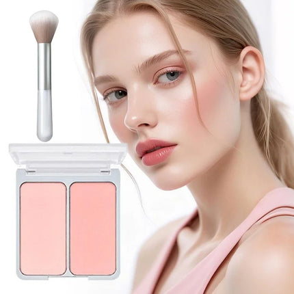 Bi-Color Powder Blusher Cheek Blush Low Saturation Light Color Pseudo Plain Color Expansion Color Natural Makeup