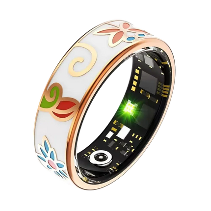 2025 New Color Enamel Craftsmanship Smart Ring For Android&IOS 5 ATM Waterproof Bluetooth Call Health&Sleep Monitoring Man Gifts