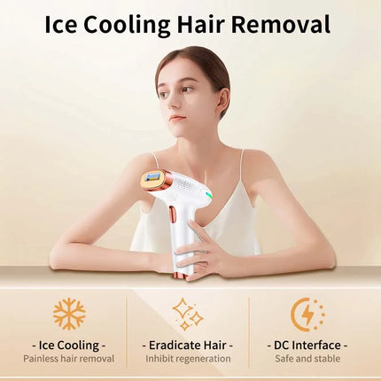 Ipl Machine Sapphire Ice Cooling Epilator Painless Portable for Face and Body Permanent Home Use Laser Hair Removal