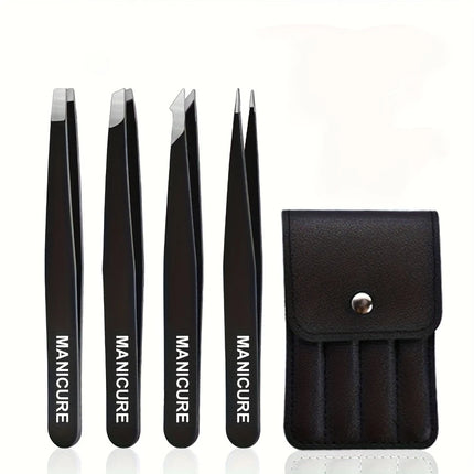 Professional Stainless Steel Tweezers Tips Eyelash Extension & Microblading Kit for Eyebrow Shaping Eyelash Grafting Tweezers