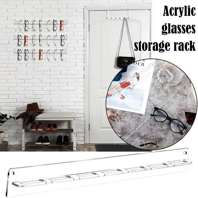 Acrylic Glasses Storage Rack Wall Mounted Glasses Rack County Mounted Display Rack Transparent Glasses Rack