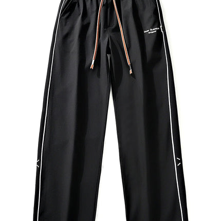 Summer Men's Sweatpants Wide Leg Straight Ice Silk Cooling Pants Big Size 8XL 7XL 6XL Sportswear Loose Fit Track Trousers