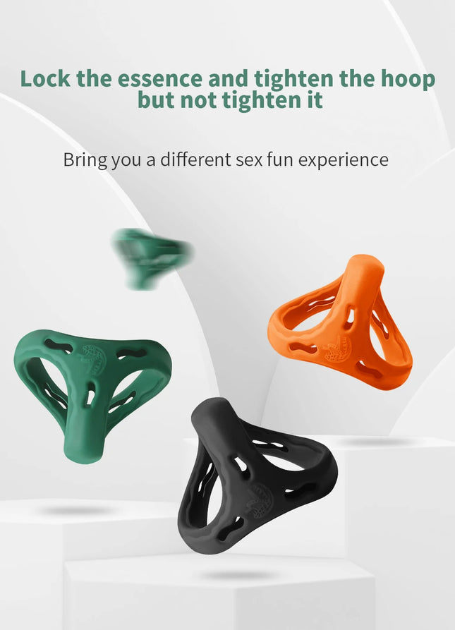 Reusable Penis Ring Cock Ring Delay Ejaculation Men Scrotum Testis Restraint Adult Game Male Penis Lasting Erection Sex Toy Gift