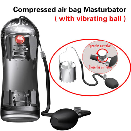 Hand Suction Male Masturbator Penis Pump Vibrators Artificial Vaginal Real Pussy for Men Cock Exerciser Glans Sucking Sex Toy 18