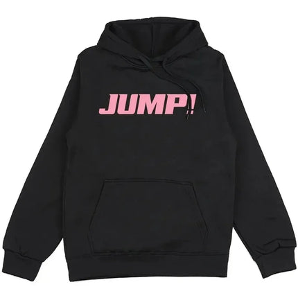 Black and Pink Jump Single Hoodies Korean Girls Band Fashion Sweatshirts Fashion Casual HipHop Sweatshirt Harajuku Unisex