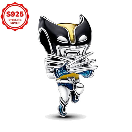 TOP 925 Sterling Silver Marvel Anime Avengers Lron Man Helmet Charms Fit Original Bracelet Womens Pendant Beads Jewelry Hot Gift