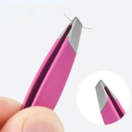 Removal Clip for Eyelash 1/4pcs Eyebrow Tweezers Stainless Steel Hair Extension Tweezer Colorful Professional Makeup Beauty Tool