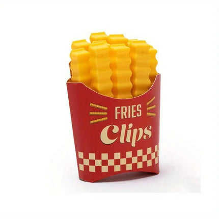 12PCS French Fry Shaped Sealing Clip - For Snack Sealing, Food Clips, Plastic Bag Seasoning Sealing Strips